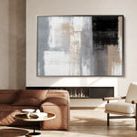 Abstract 164 Canvas Art 60 x 40 cm / Black