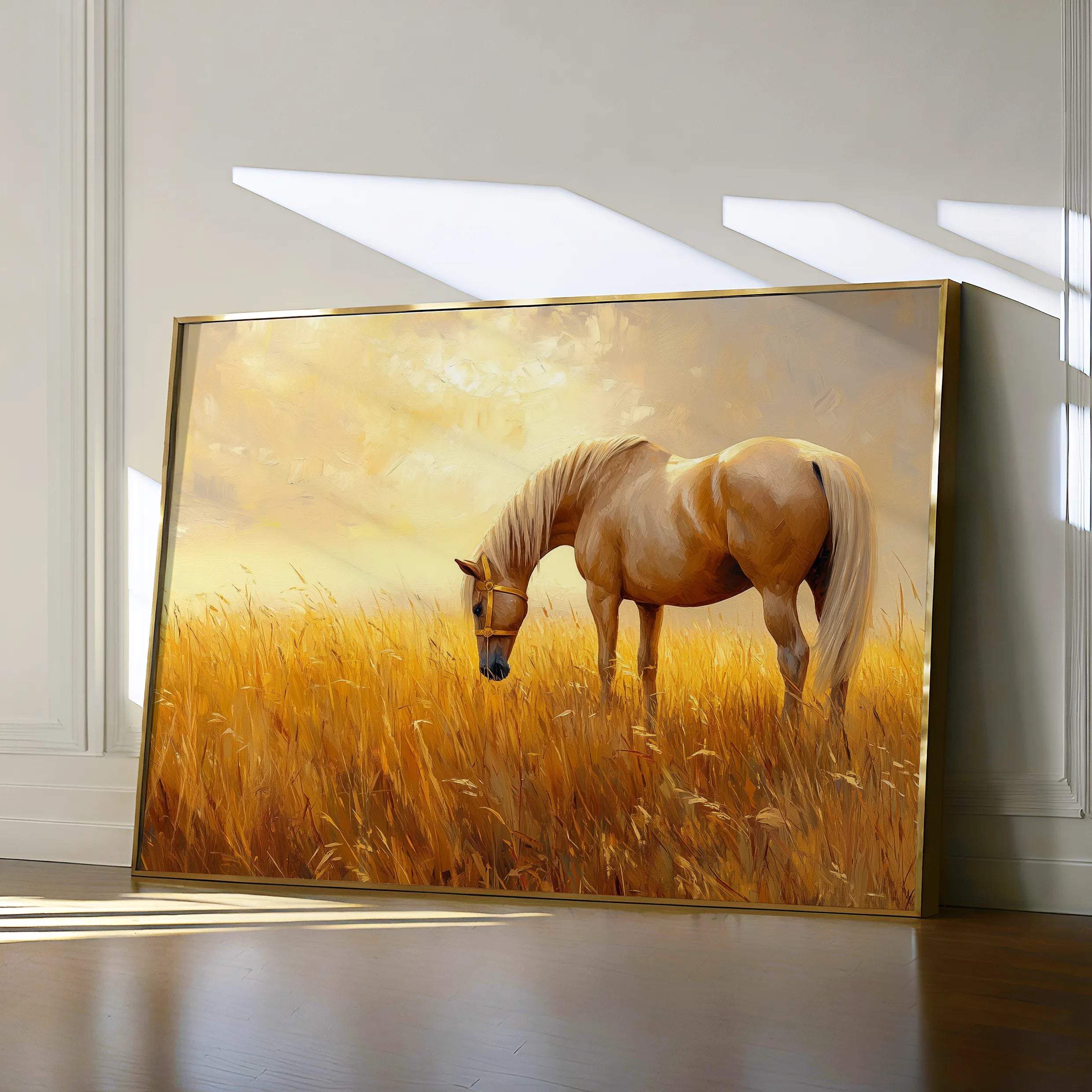 Horses 164 Canvas Art 60 x 40 cm / Black