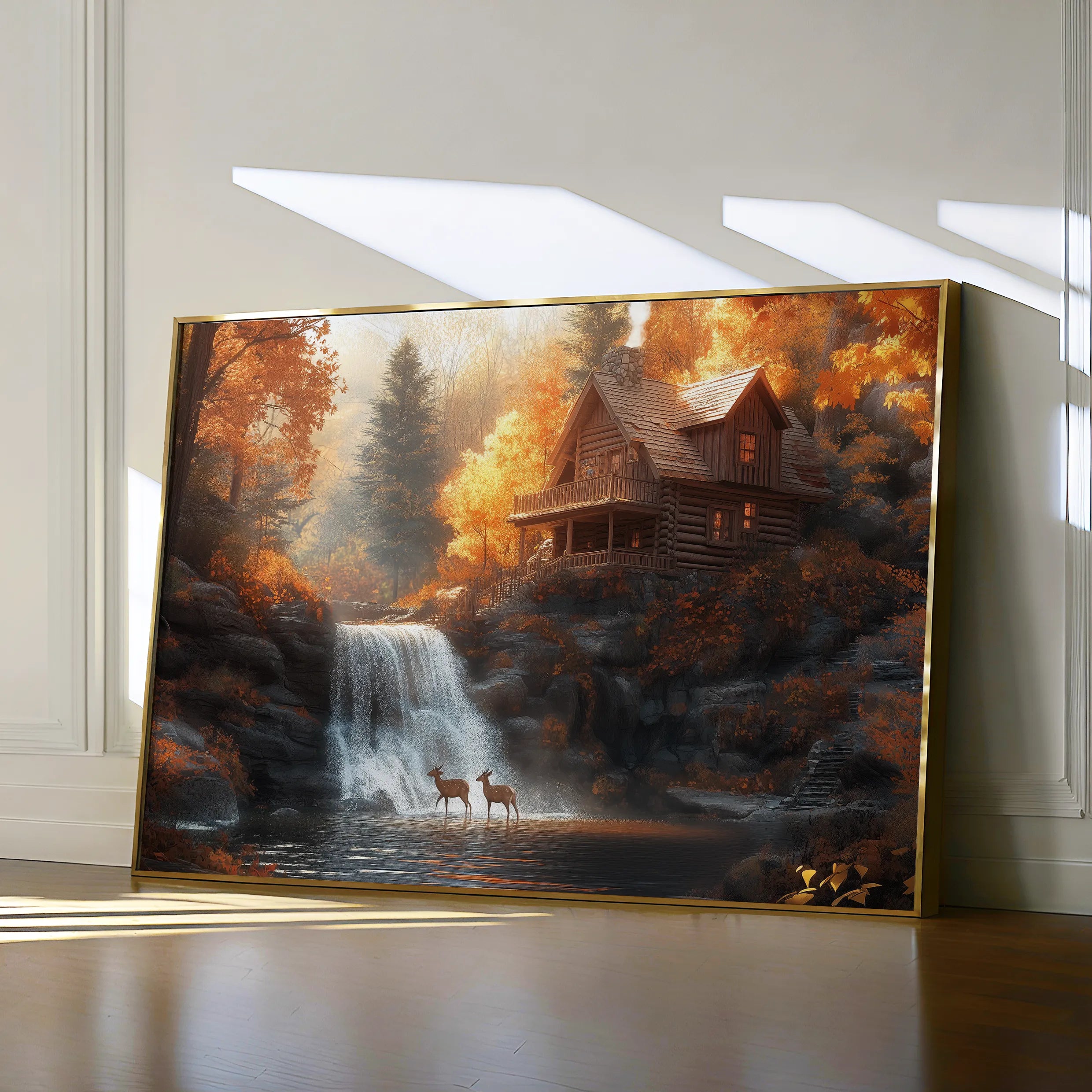 Landscape 164 Canvas Art 60 x 40 cm / Black