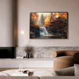 Landscape 164 Canvas Art 60 x 40 cm / Black