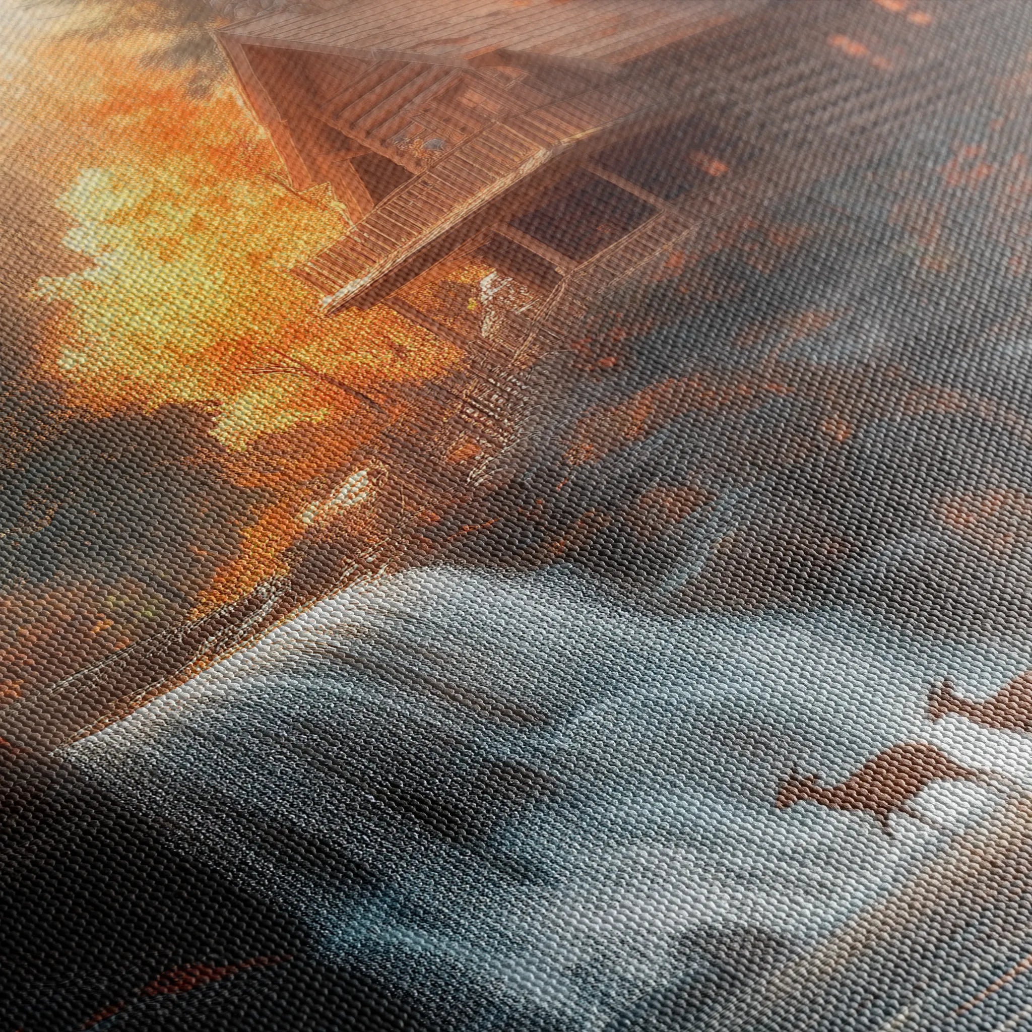 Landscape 164 Canvas Art 60 x 40 cm / Black