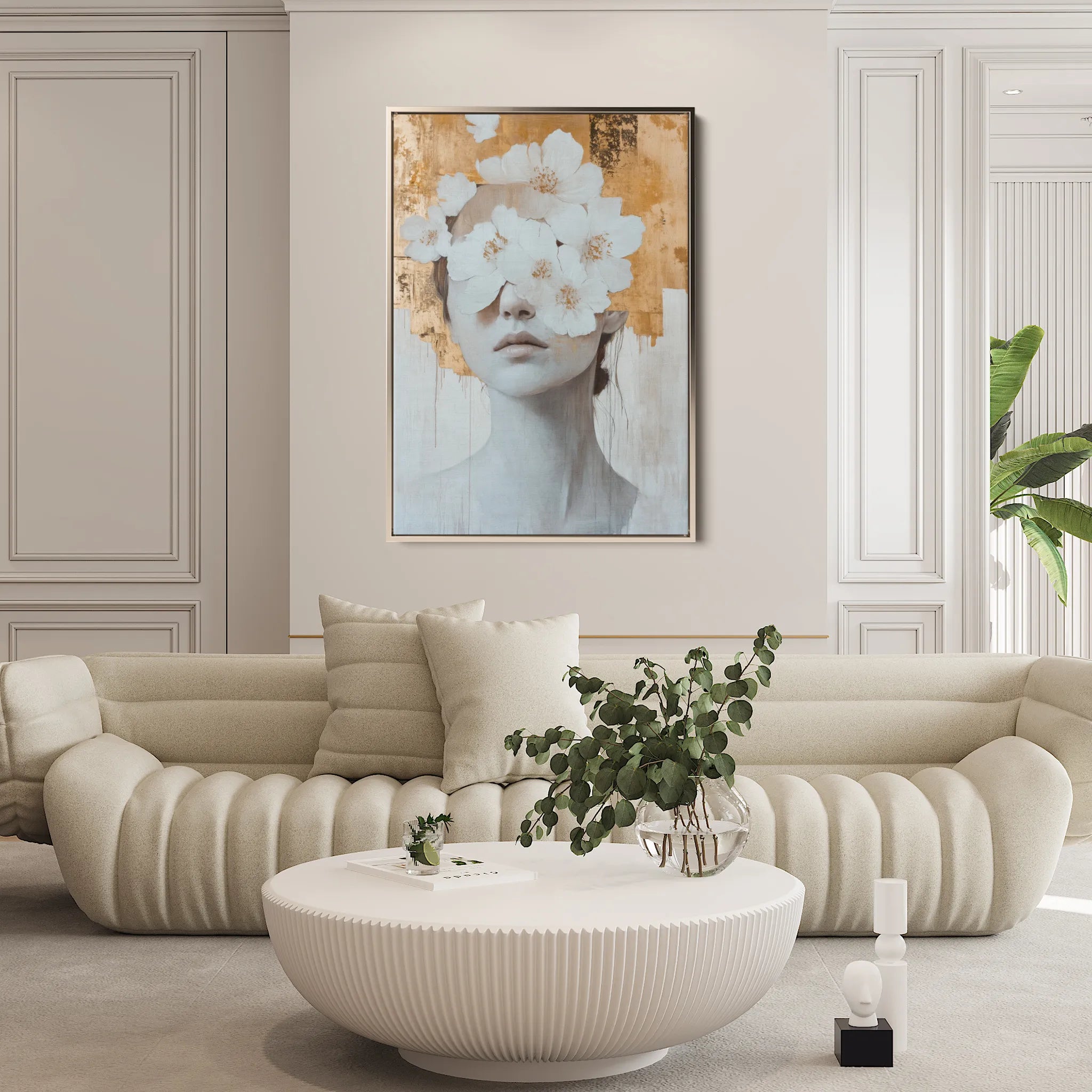 Portrait 164 Canvas Art 60 x 40 cm / Black