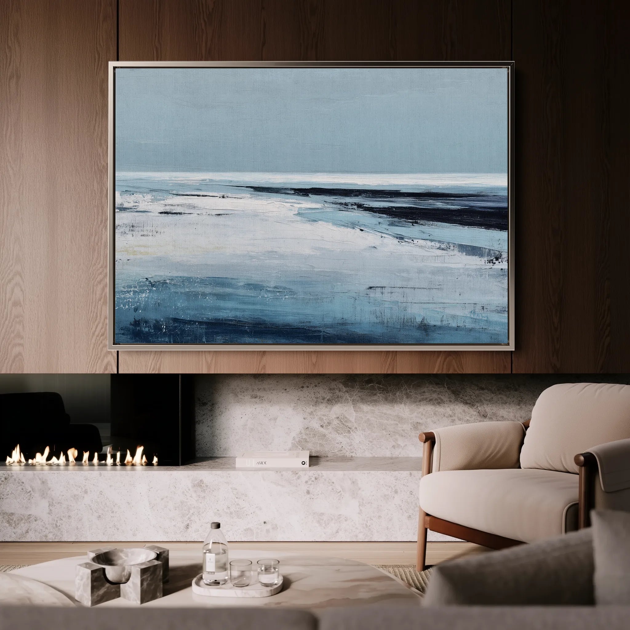 Abstract 1640 Canvas Art 60 x 40 cm / Black