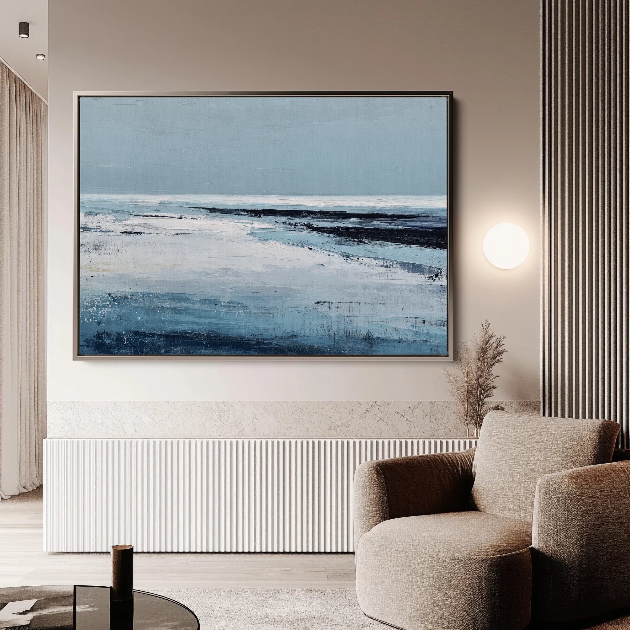Abstract 1640 Canvas Art 60 x 40 cm / Black