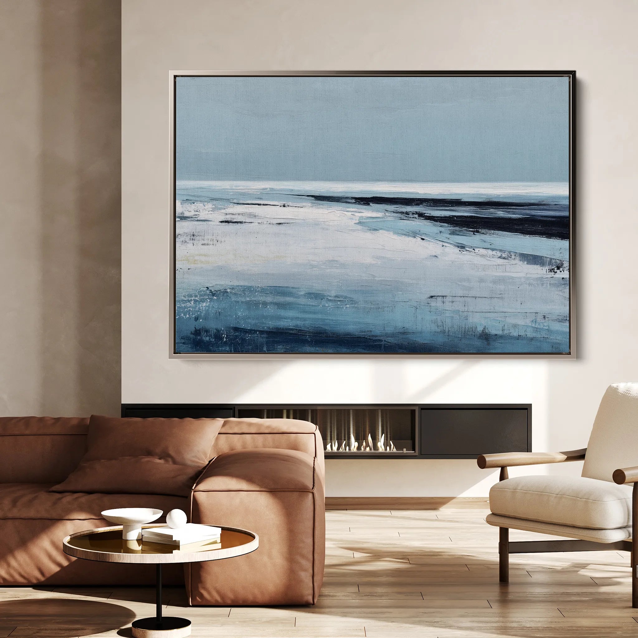 Abstract 1640 Canvas Art 60 x 40 cm / Black