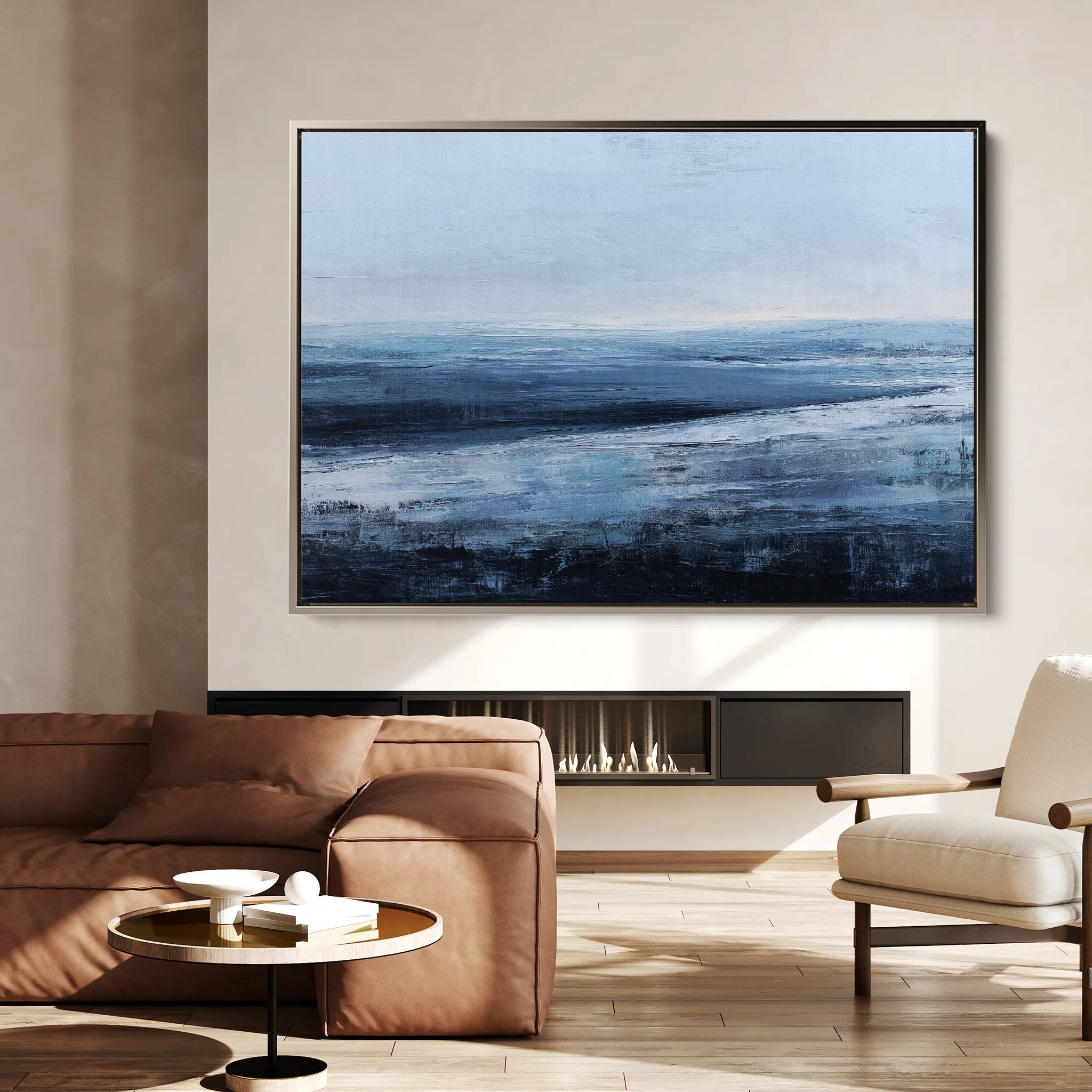 Abstract 1641 Canvas Art 60 x 40 cm / Black
