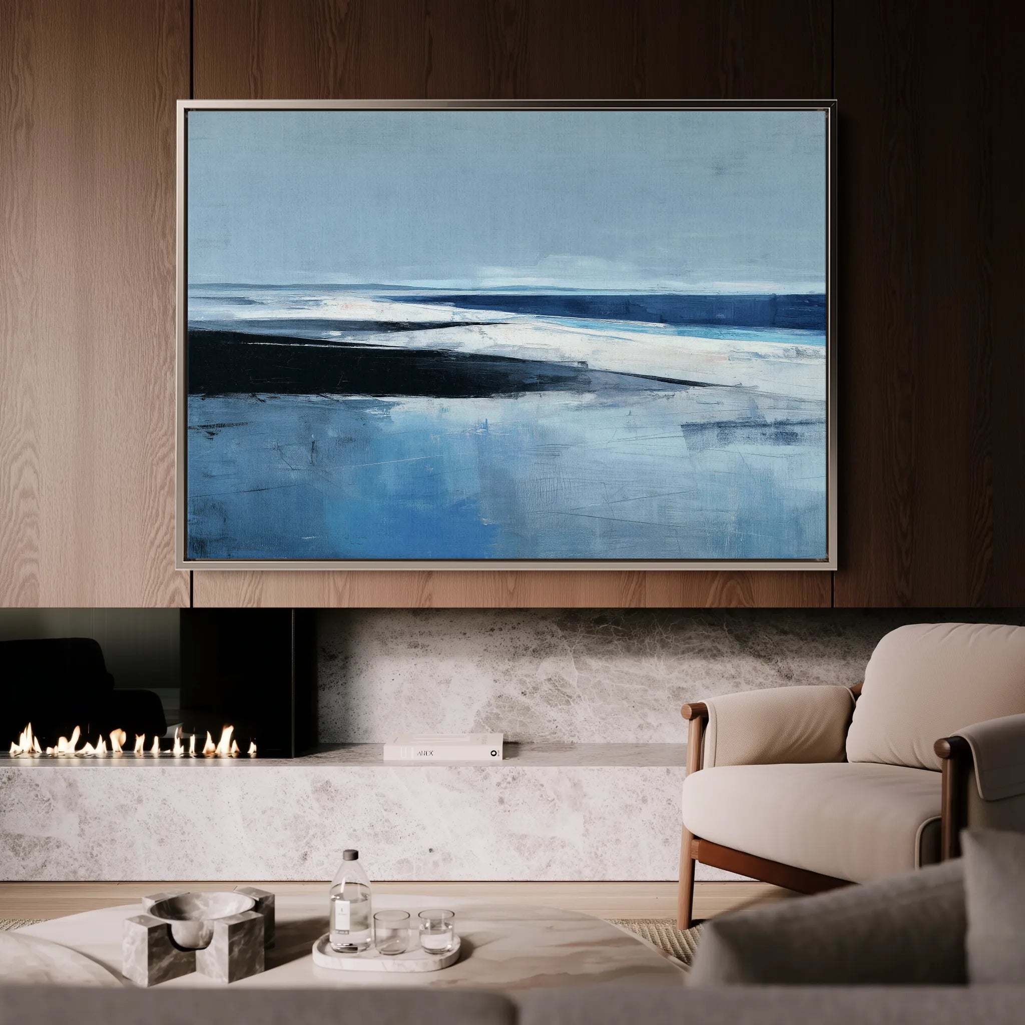 Abstract 1643 Canvas Art 60 x 40 cm / Black