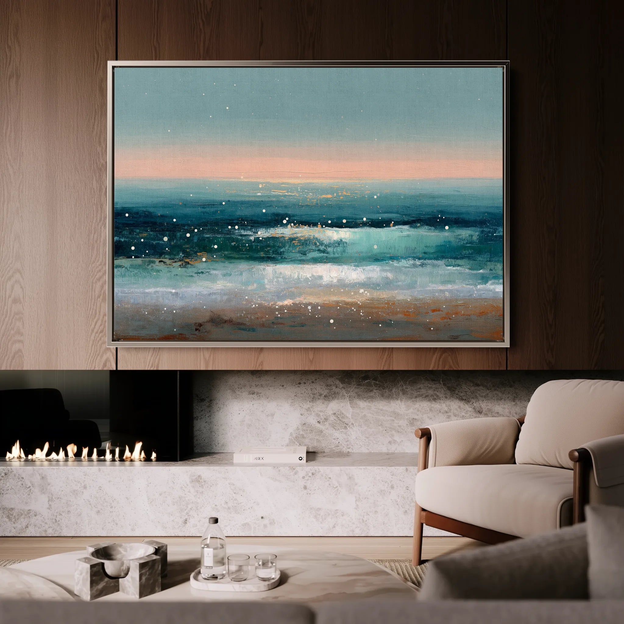 Abstract 1645 Canvas Art 60 x 40 cm / Black