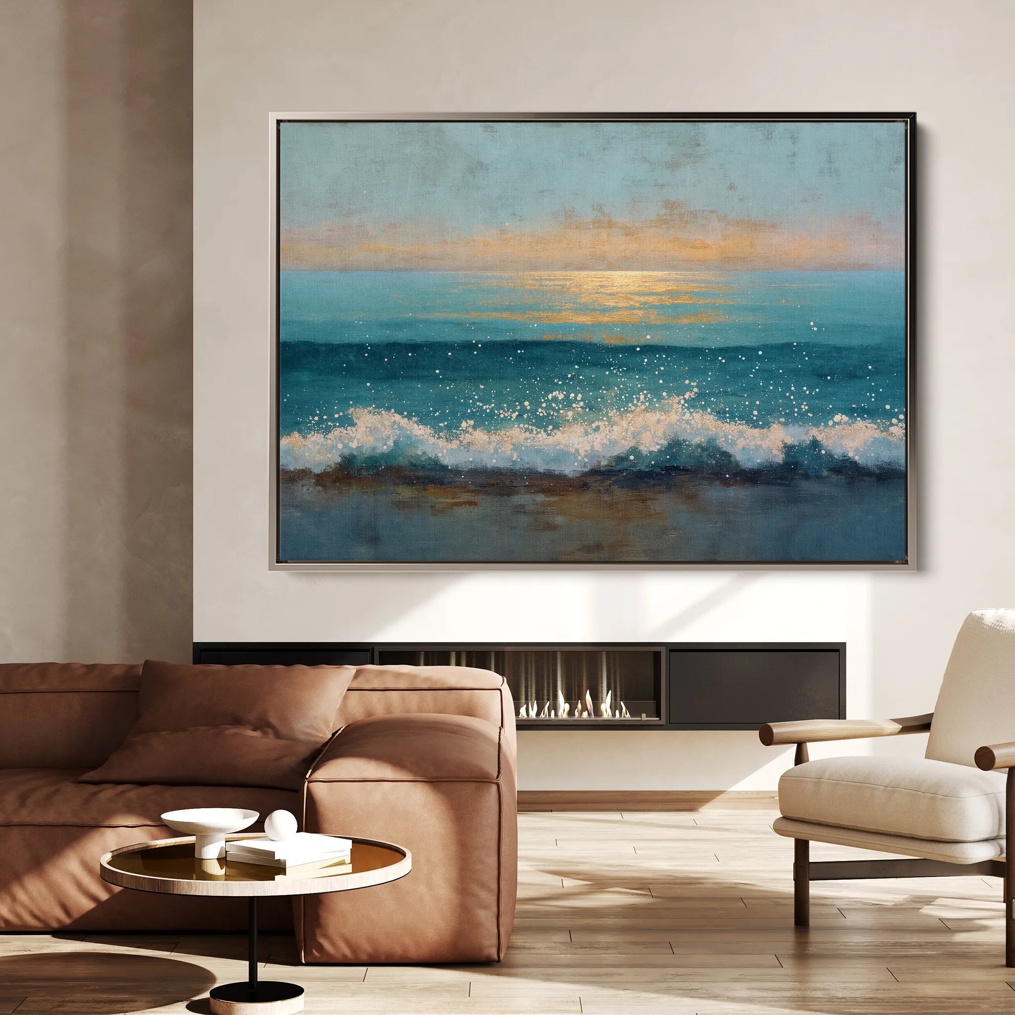 Abstract 1647 Canvas Art 60 x 40 cm / Black