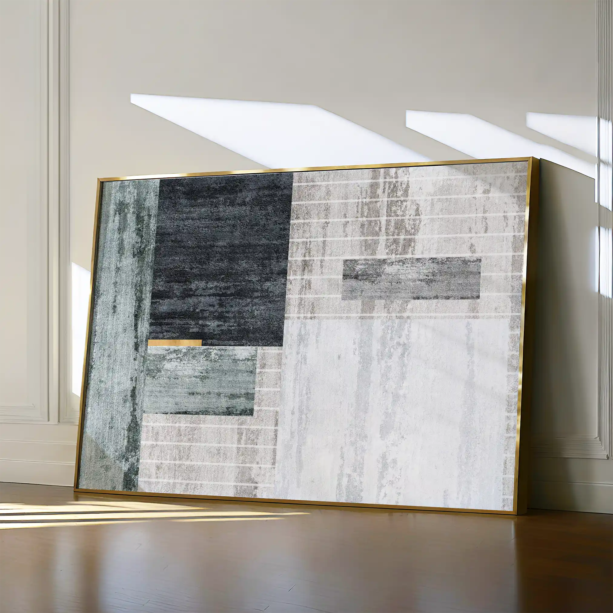 Abstract 165 Canvas Art 60 x 40 cm / Black