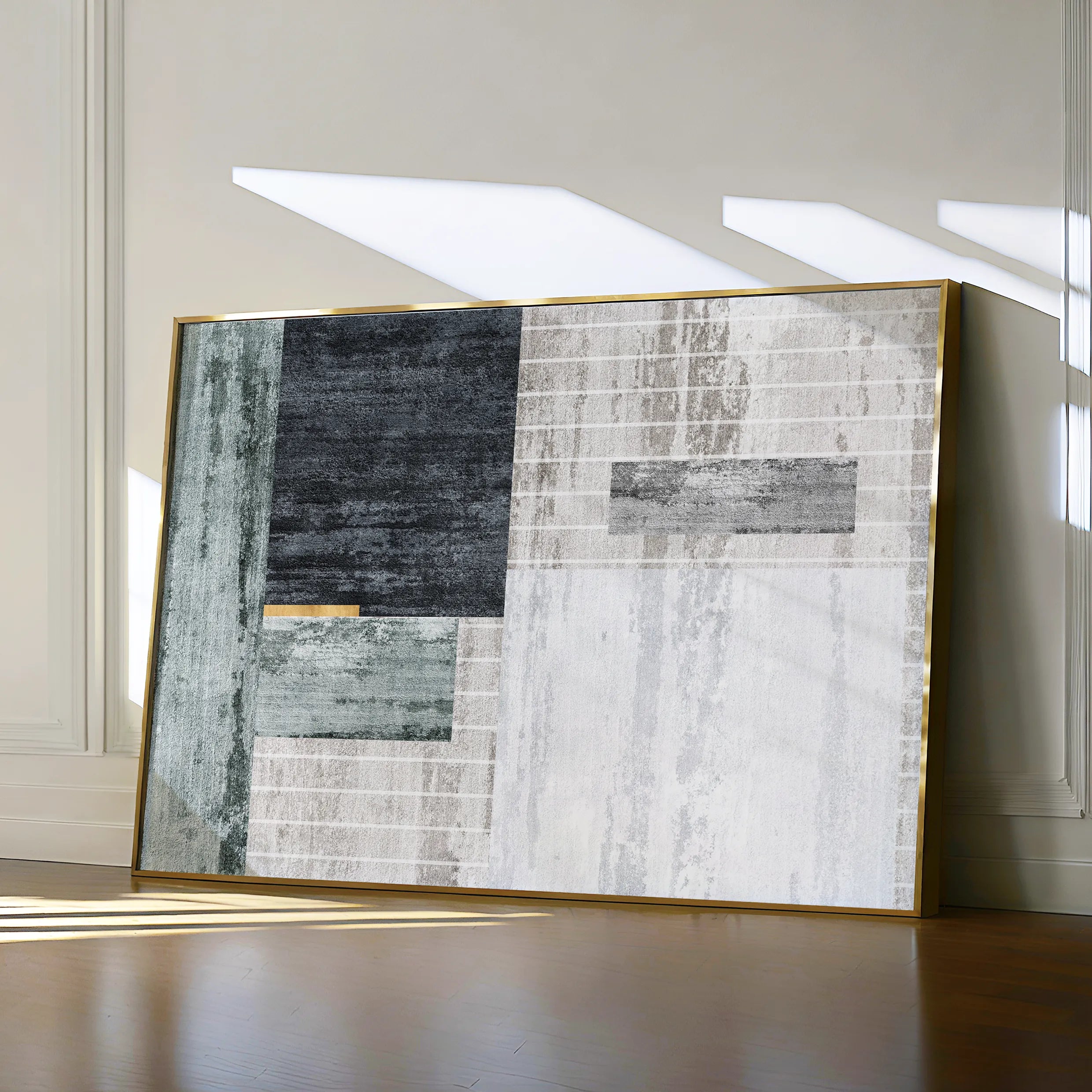 Abstract 165 Canvas Art 60 x 40 cm / Black