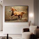 Horses 165 Canvas Art 60 x 40 cm / Black