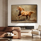 Horses 165 Canvas Art 60 x 40 cm / Black