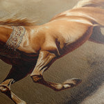 Horses 165 Canvas Art 60 x 40 cm / Black