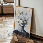Portrait 165 Canvas Art 60 x 40 cm / Black