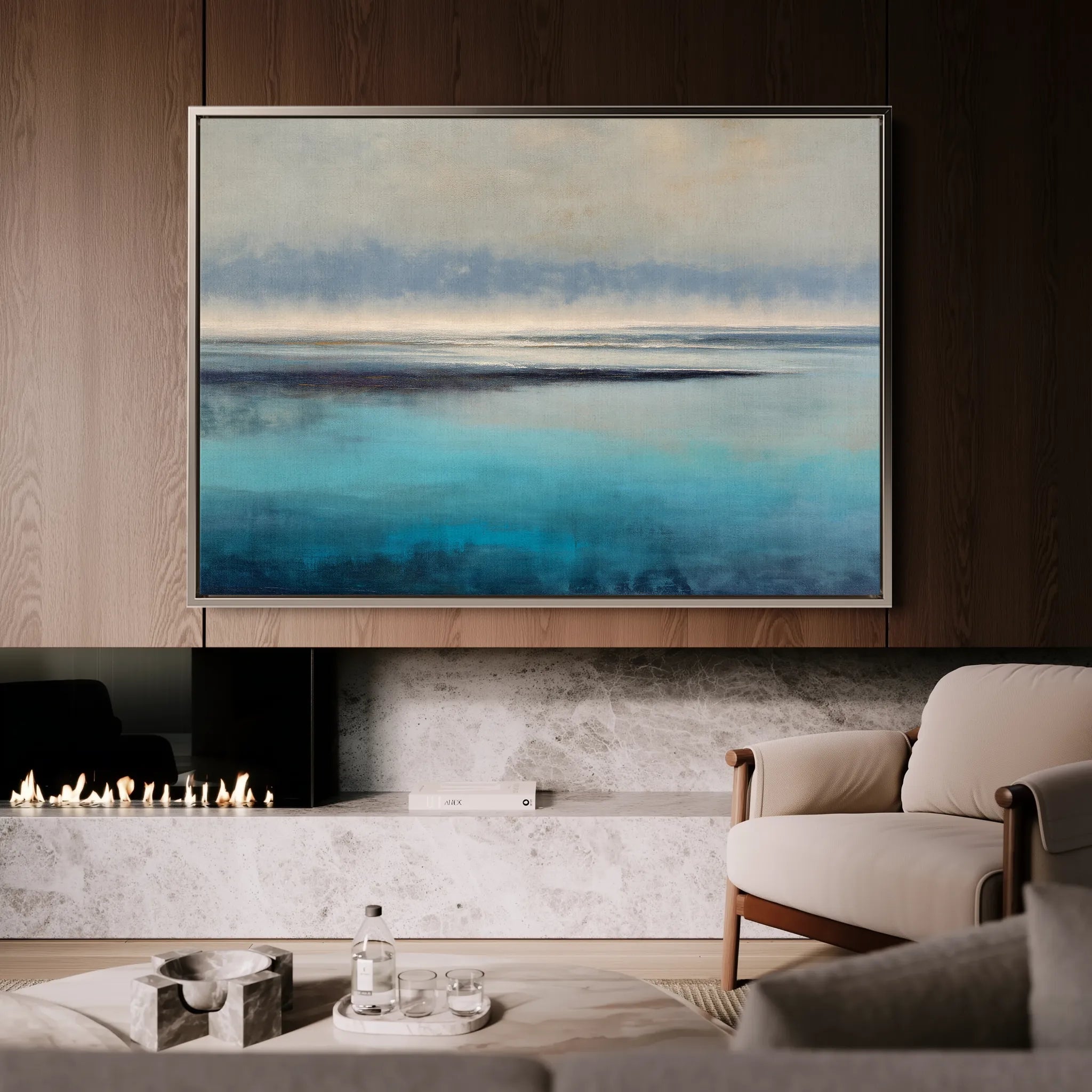 Abstract 1650 Canvas Art 60 x 40 cm / Black