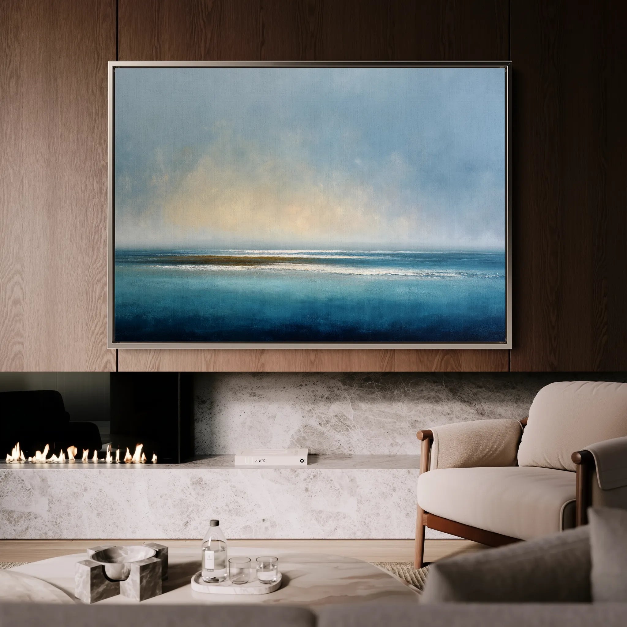 Abstract 1651 Canvas Art 60 x 40 cm / Black