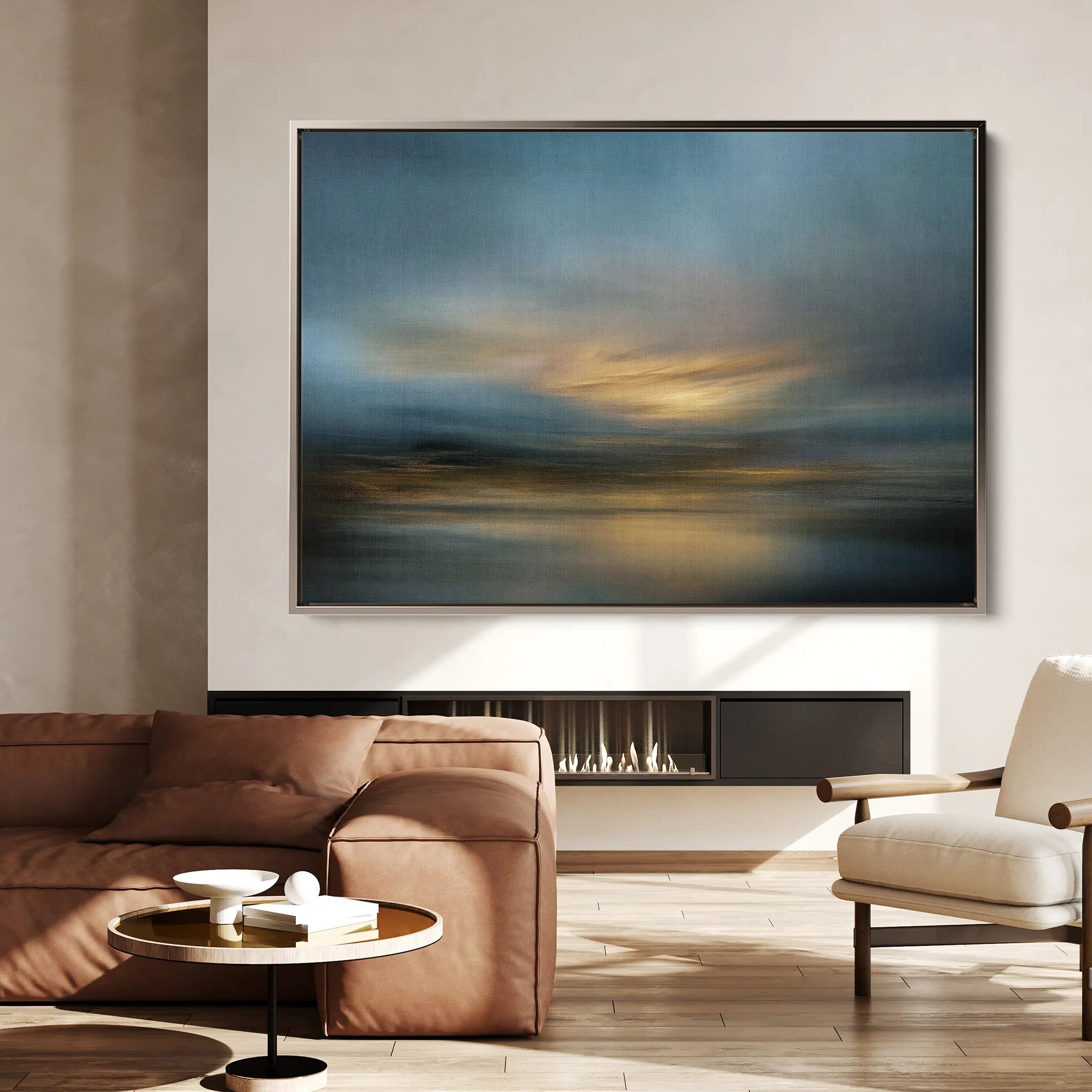 Abstract 1655 Canvas Art 60 x 40 cm / Black