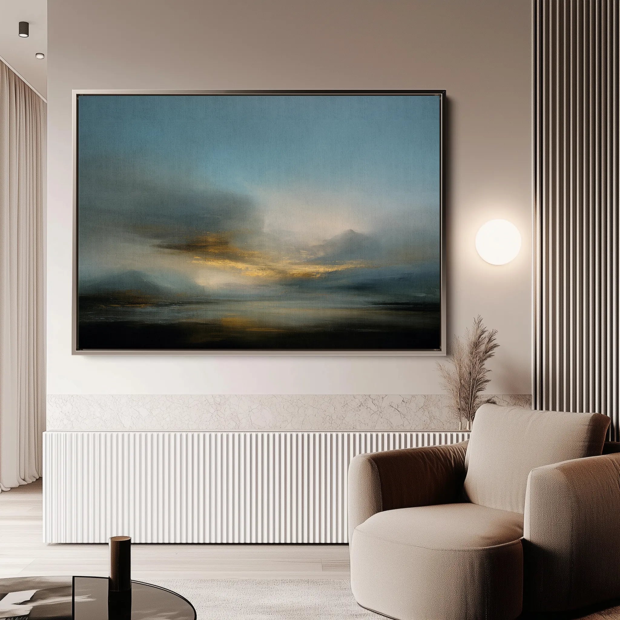 Abstract 1656 Canvas Art 60 x 40 cm / Black