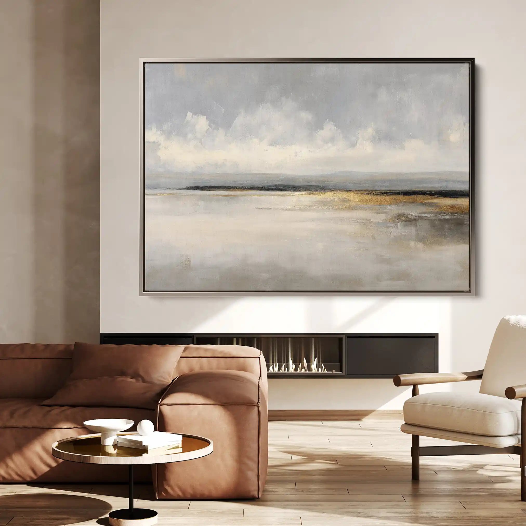 Abstract 1657 Canvas Art 60 x 40 cm / Black