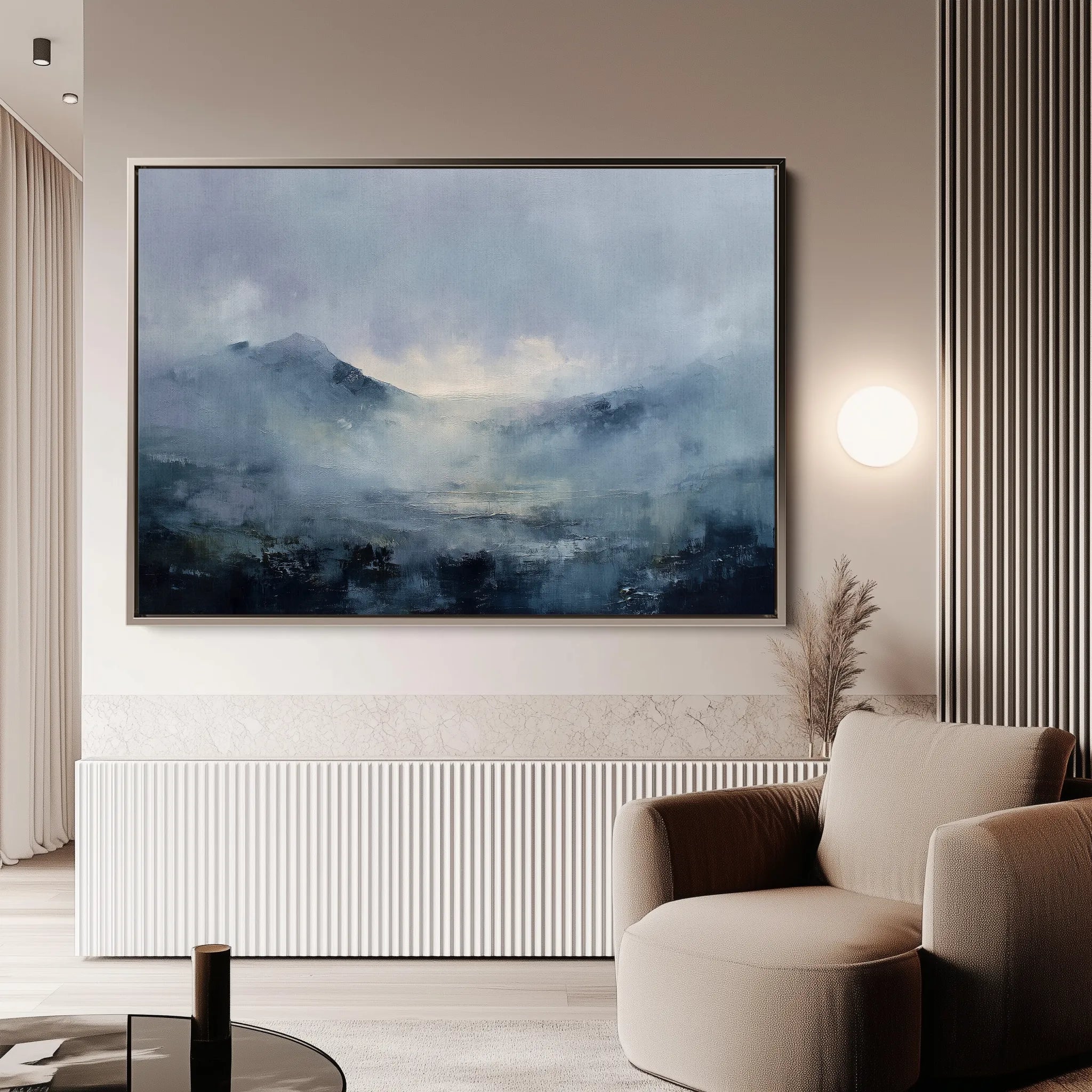 Abstract 1659 Canvas Art 60 x 40 cm / Black
