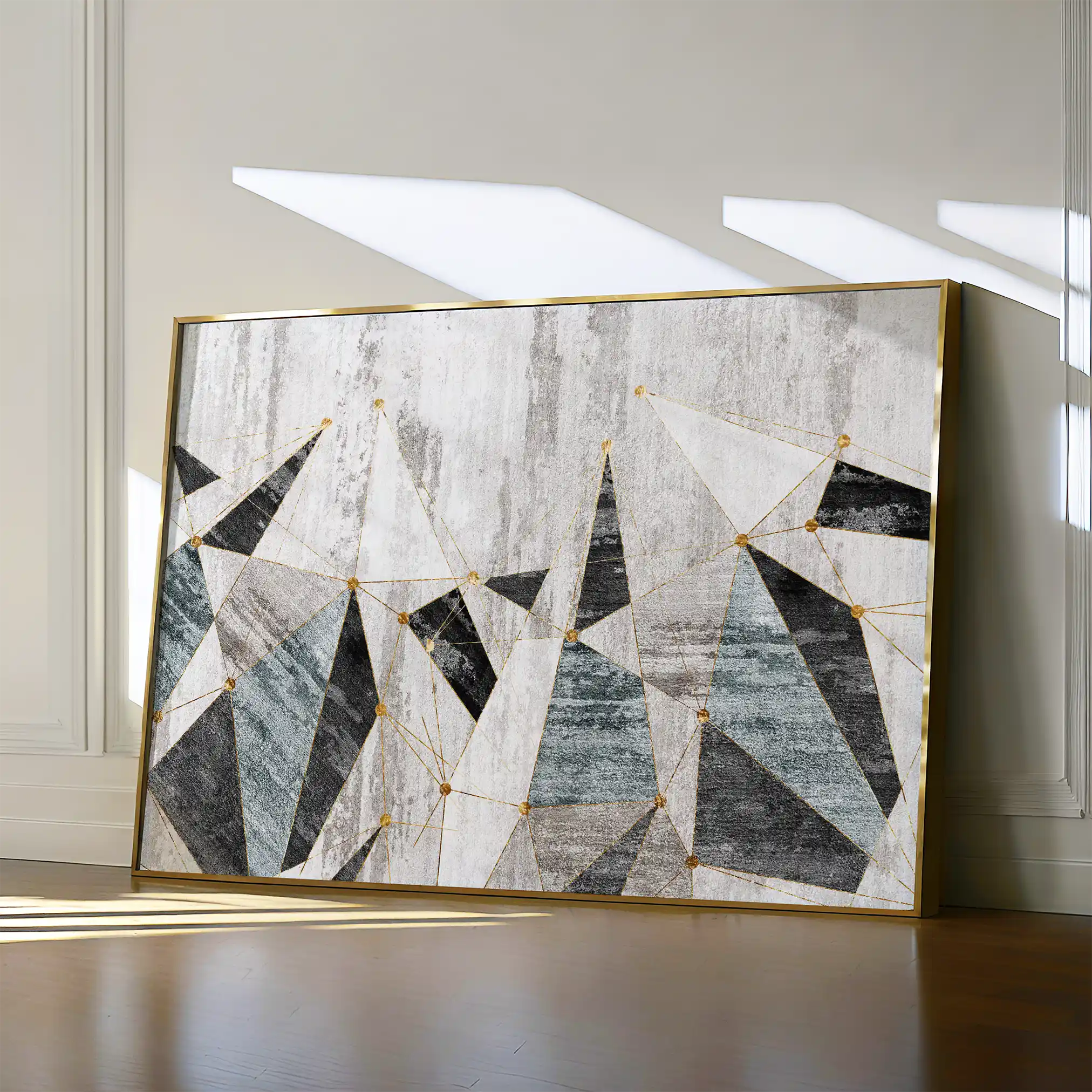 Abstract 166 Canvas Art 60 x 40 cm / Black