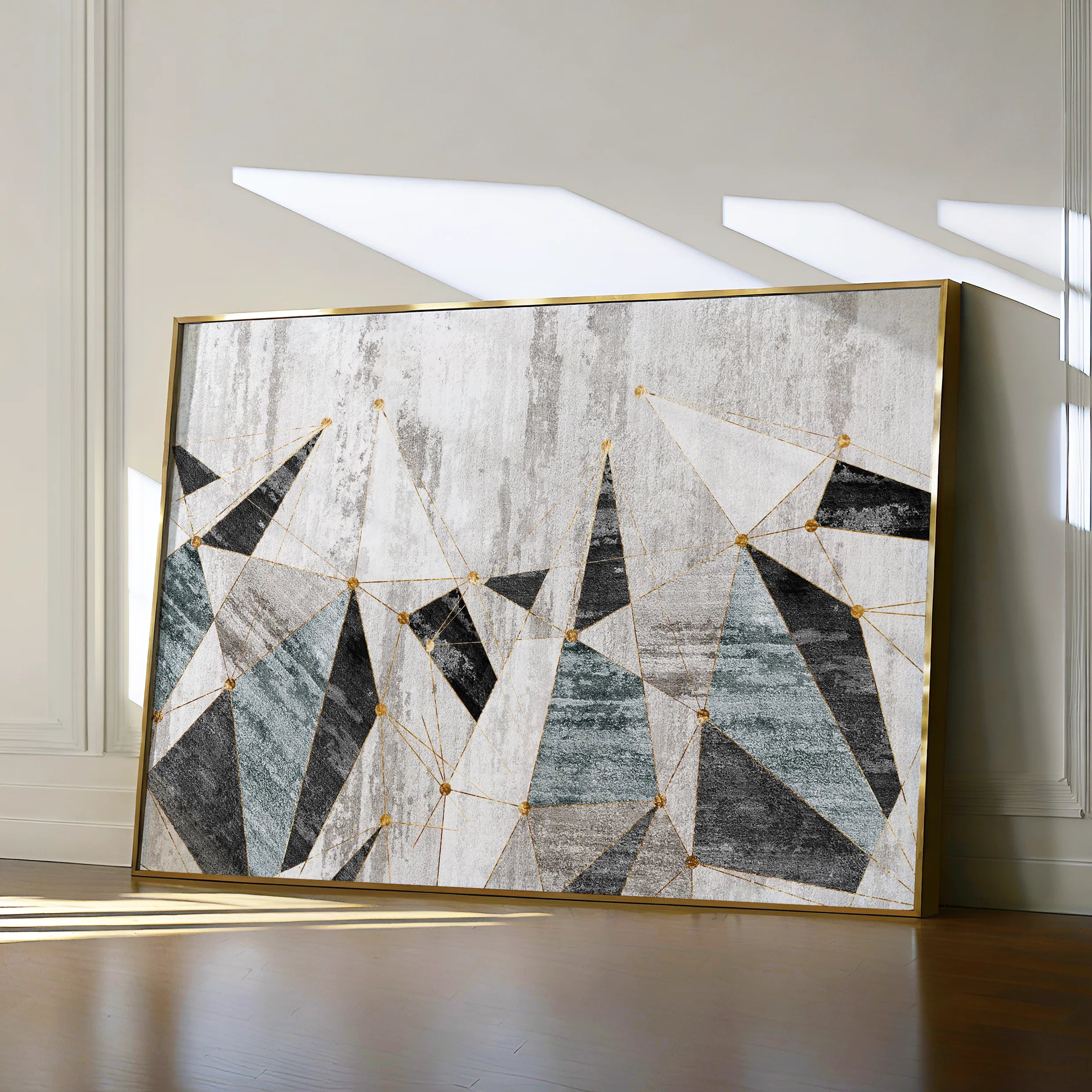 Abstract 166 Canvas Art 60 x 40 cm / Black