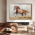 Horses 166 Canvas Art 60 x 40 cm / Black