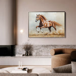 Horses 166 Canvas Art 60 x 40 cm / Black