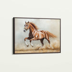 Horses 166 Canvas Art 60 x 40 cm / Black