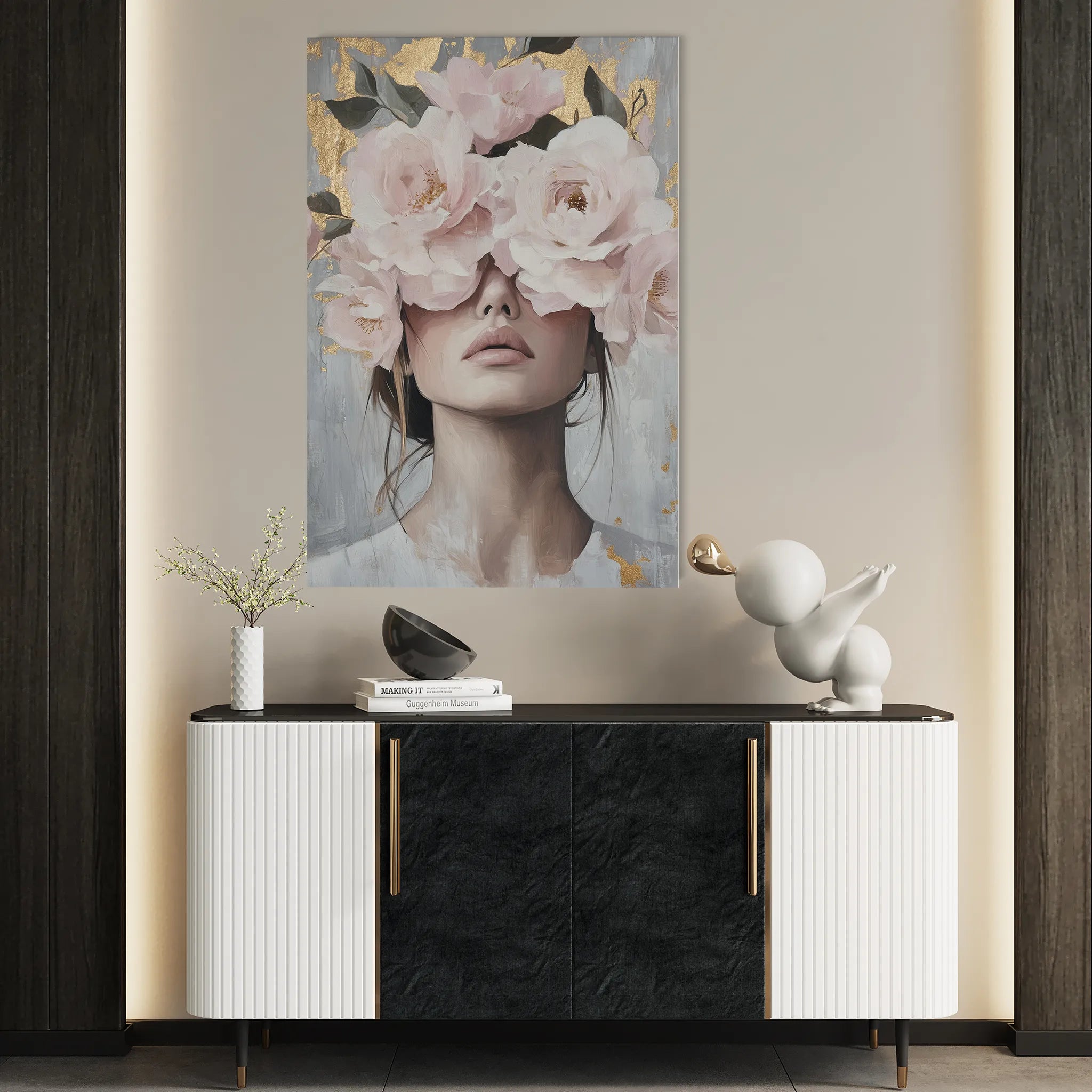 Portrait 166 Canvas Art 60 x 40 cm / Black