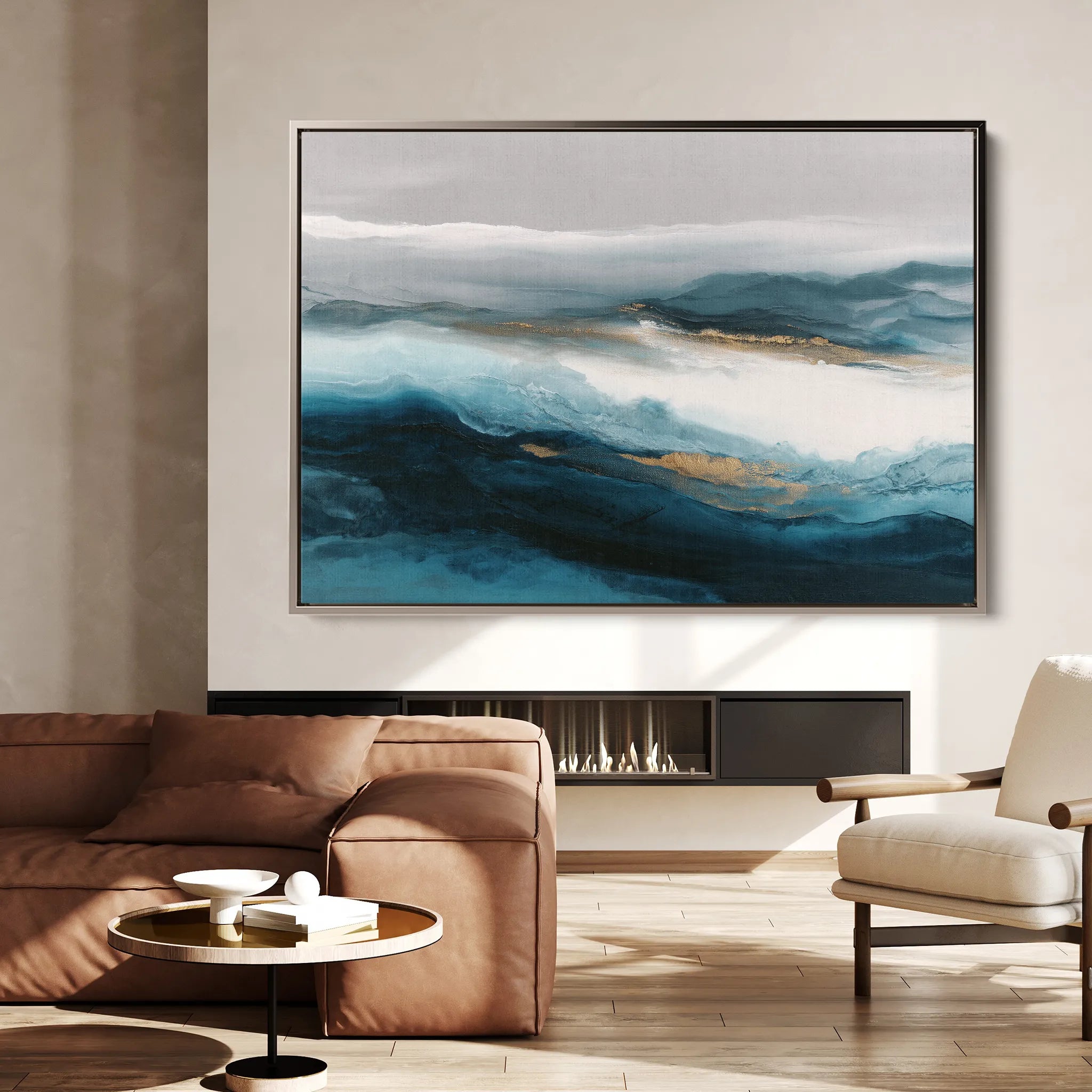 Abstract 1660 Canvas Art 60 x 40 cm / Black