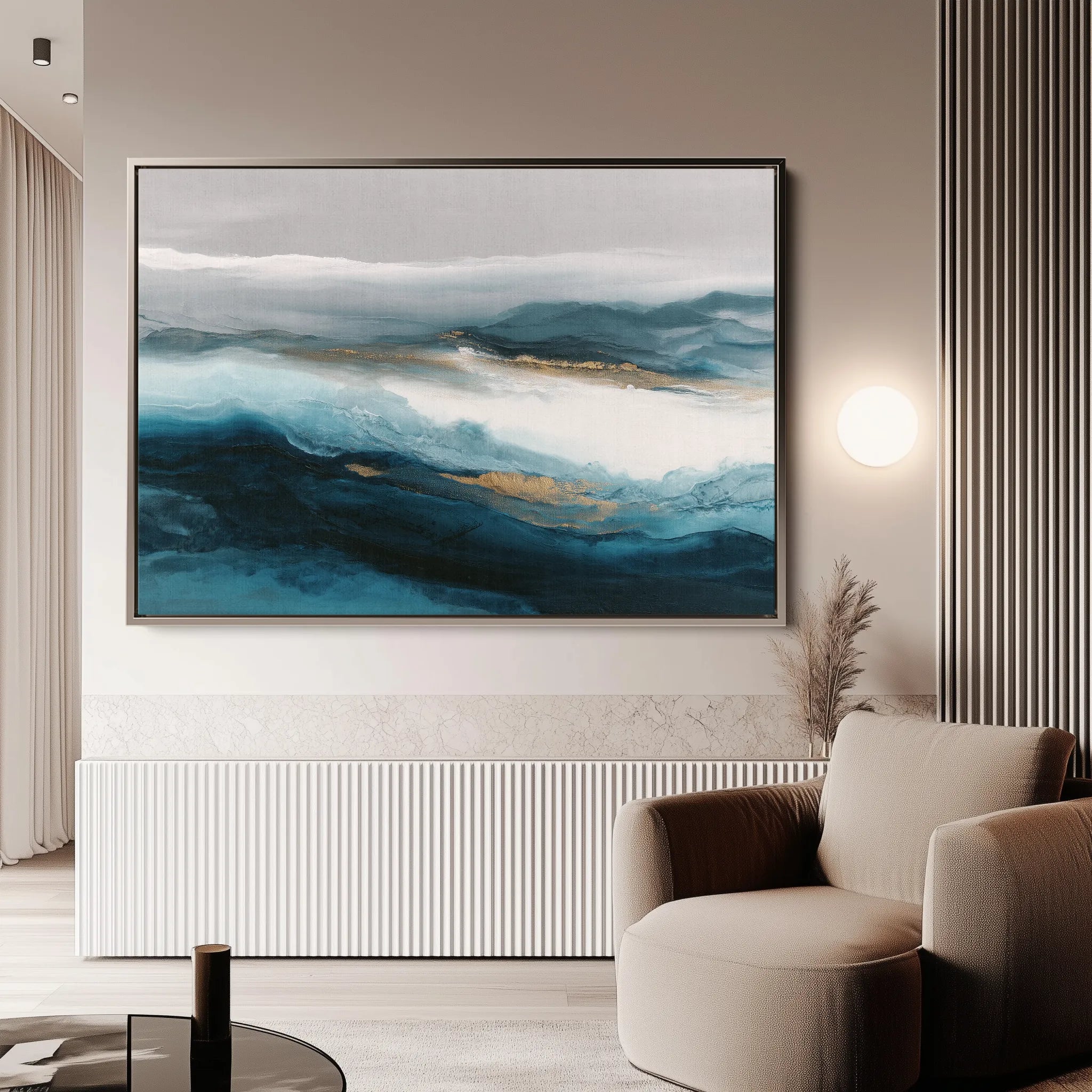 Abstract 1660 Canvas Art 60 x 40 cm / Black