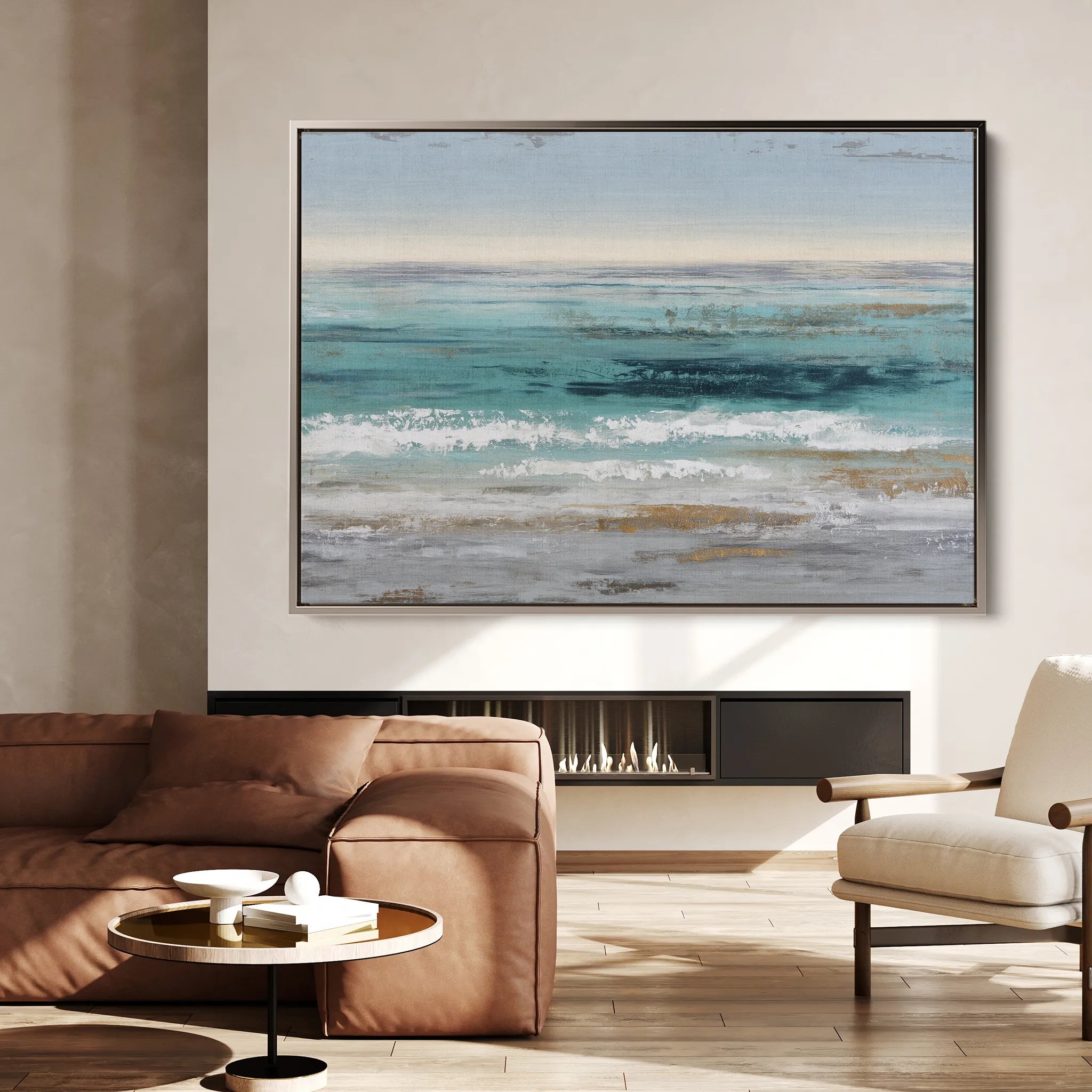 Abstract 1663 Canvas Art 60 x 40 cm / Black
