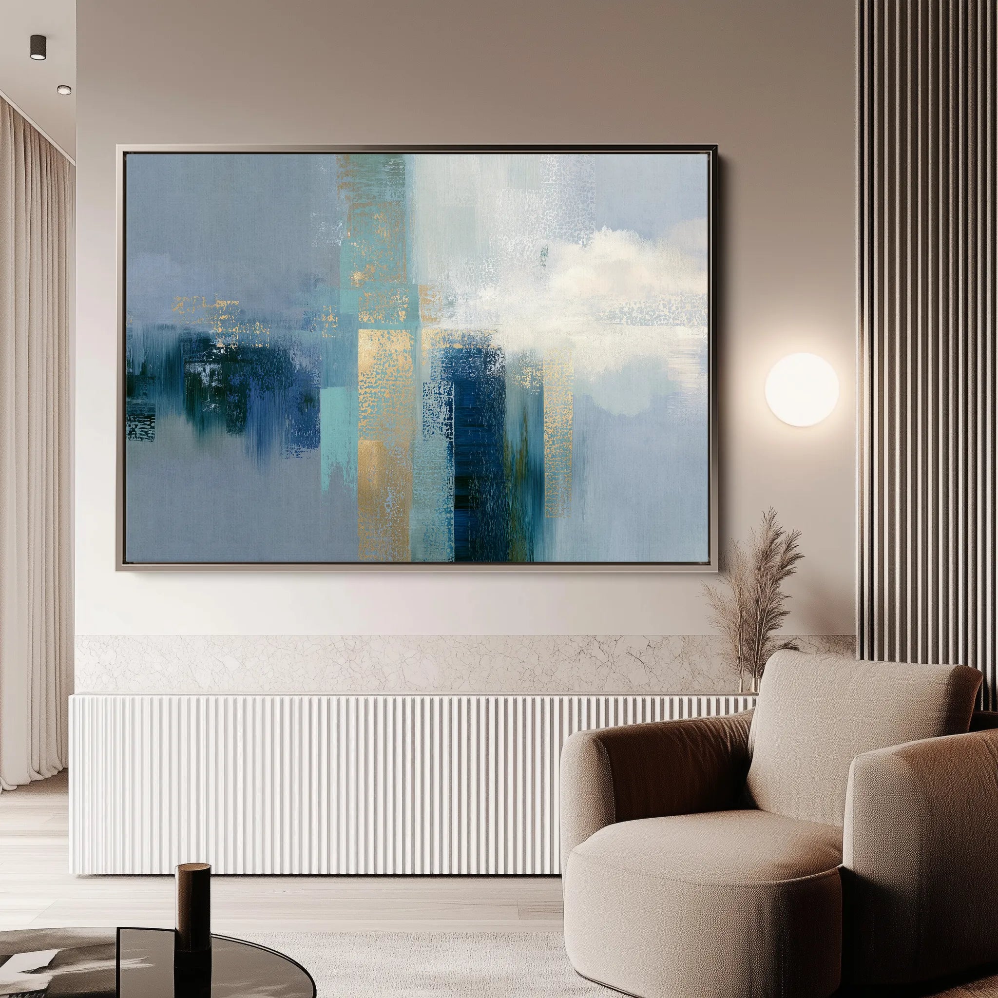 Abstract 1664 Canvas Art 60 x 40 cm / Black