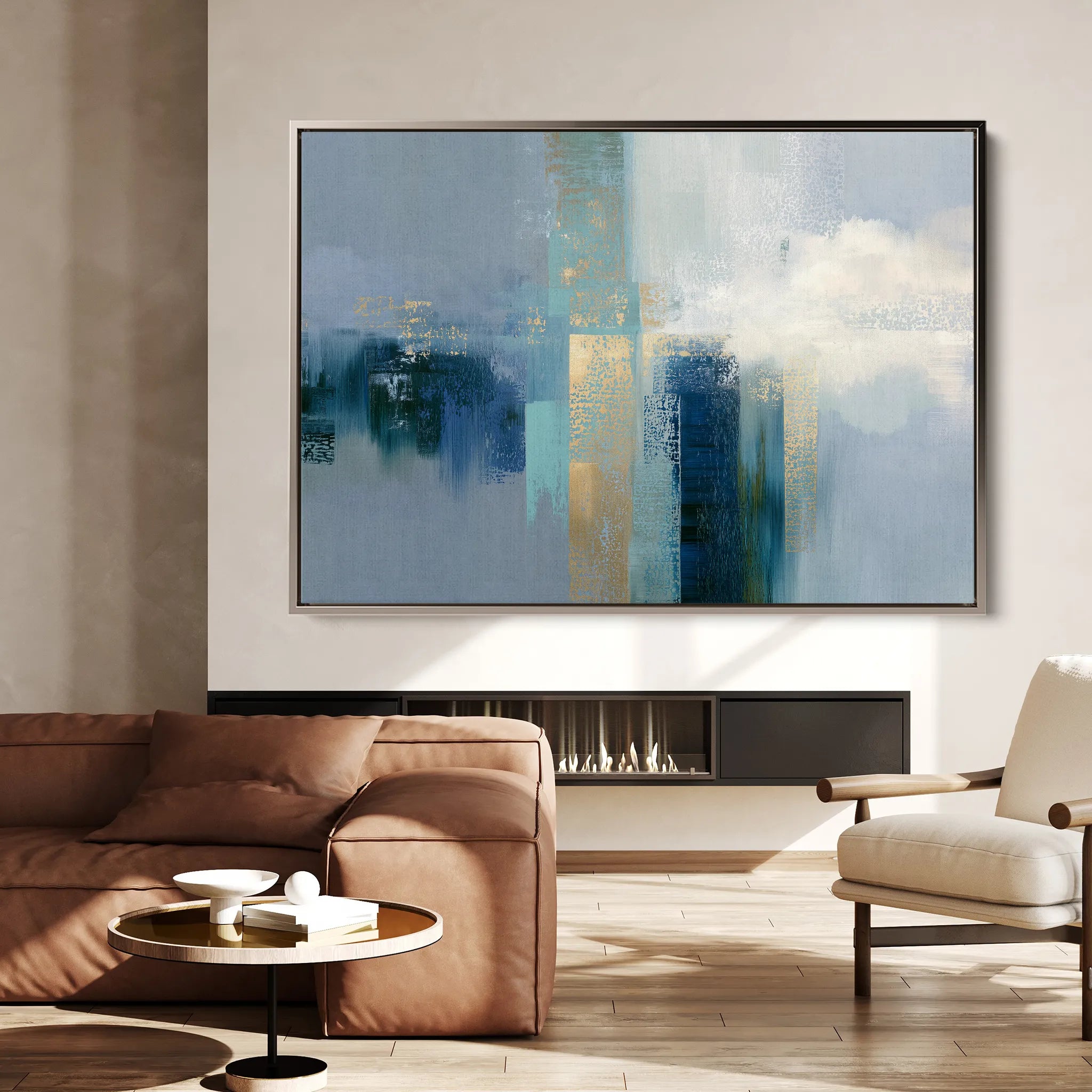 Abstract 1664 Canvas Art 60 x 40 cm / Black