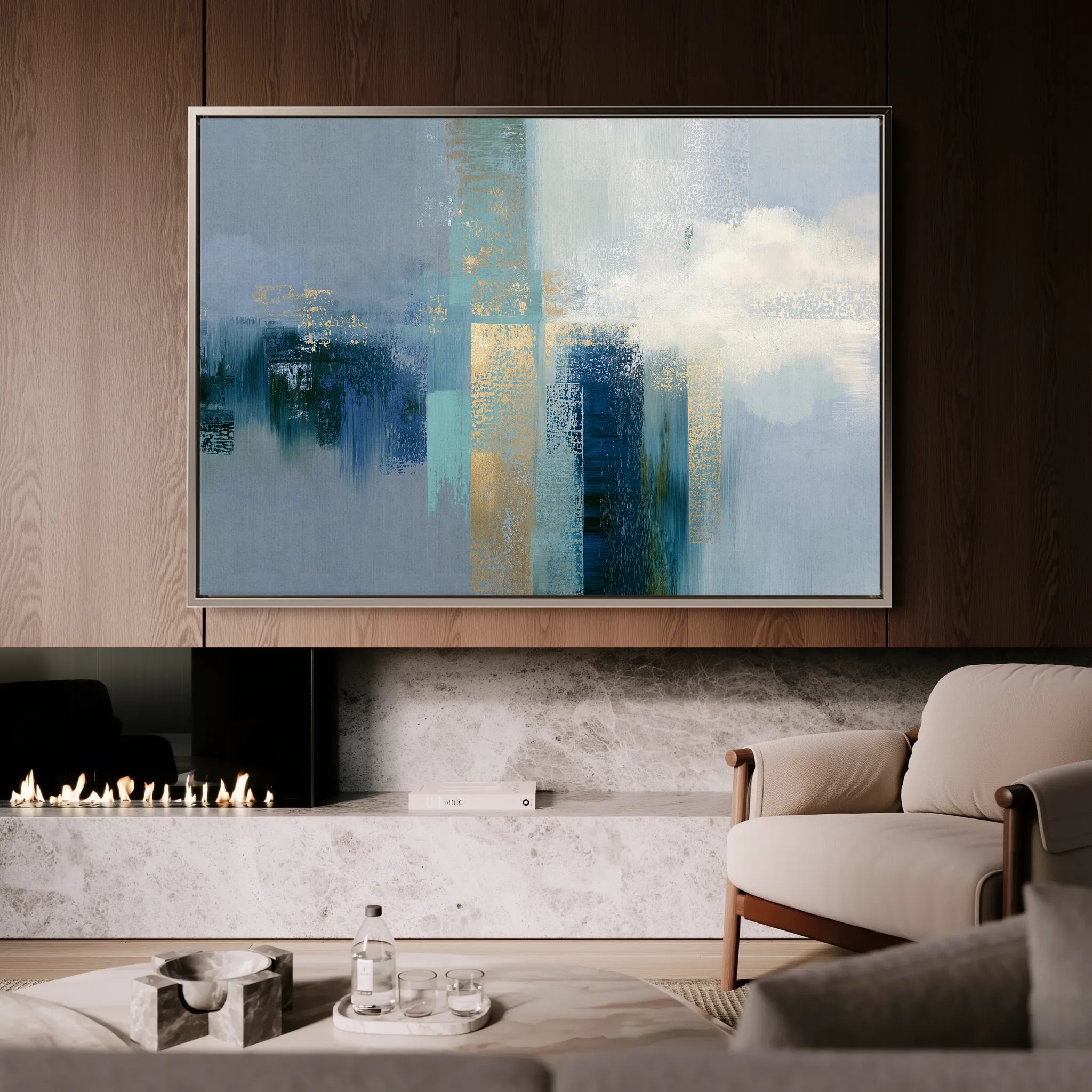Abstract 1664 Canvas Art 60 x 40 cm / Black