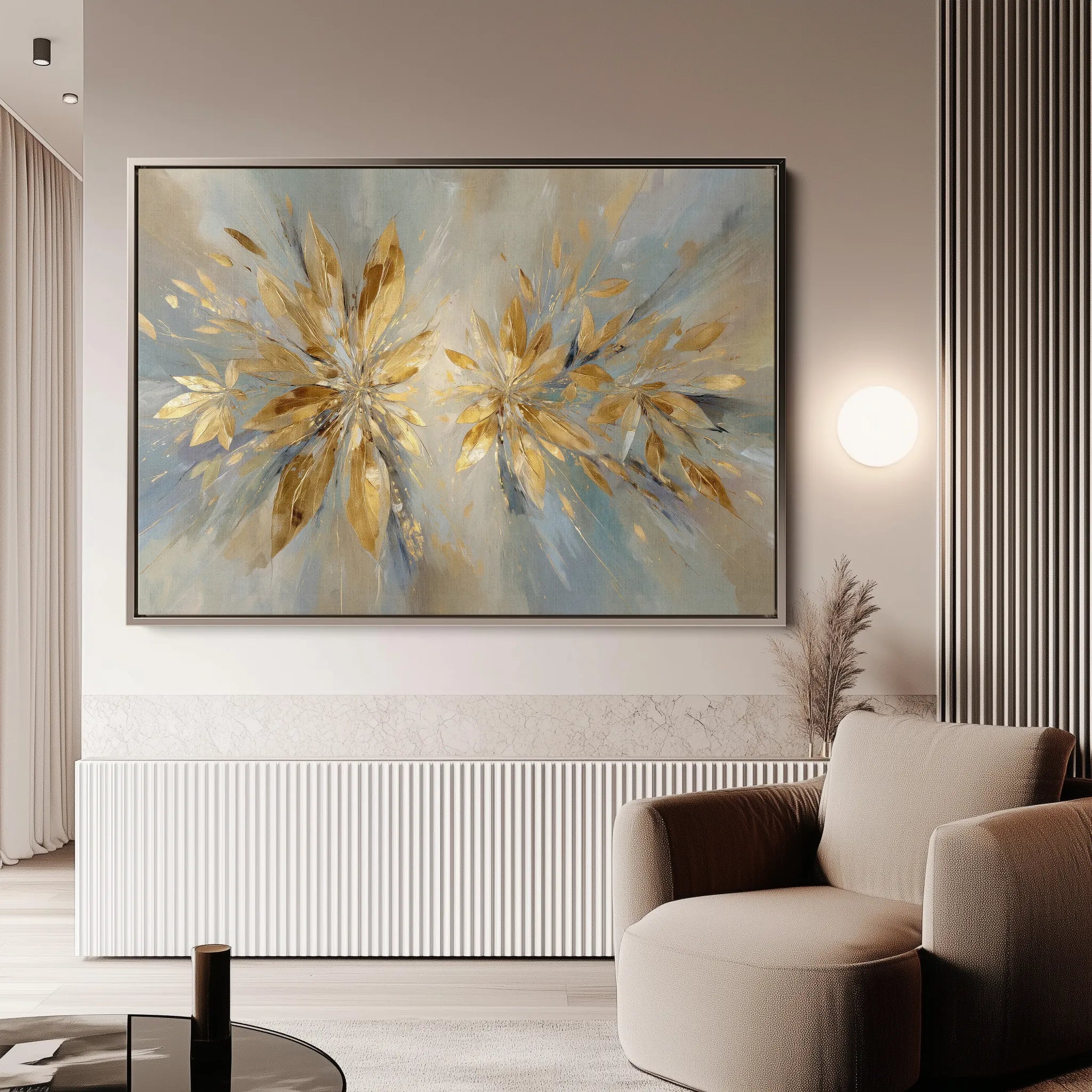 Abstract 1665 Canvas Art 60 x 40 cm / Black