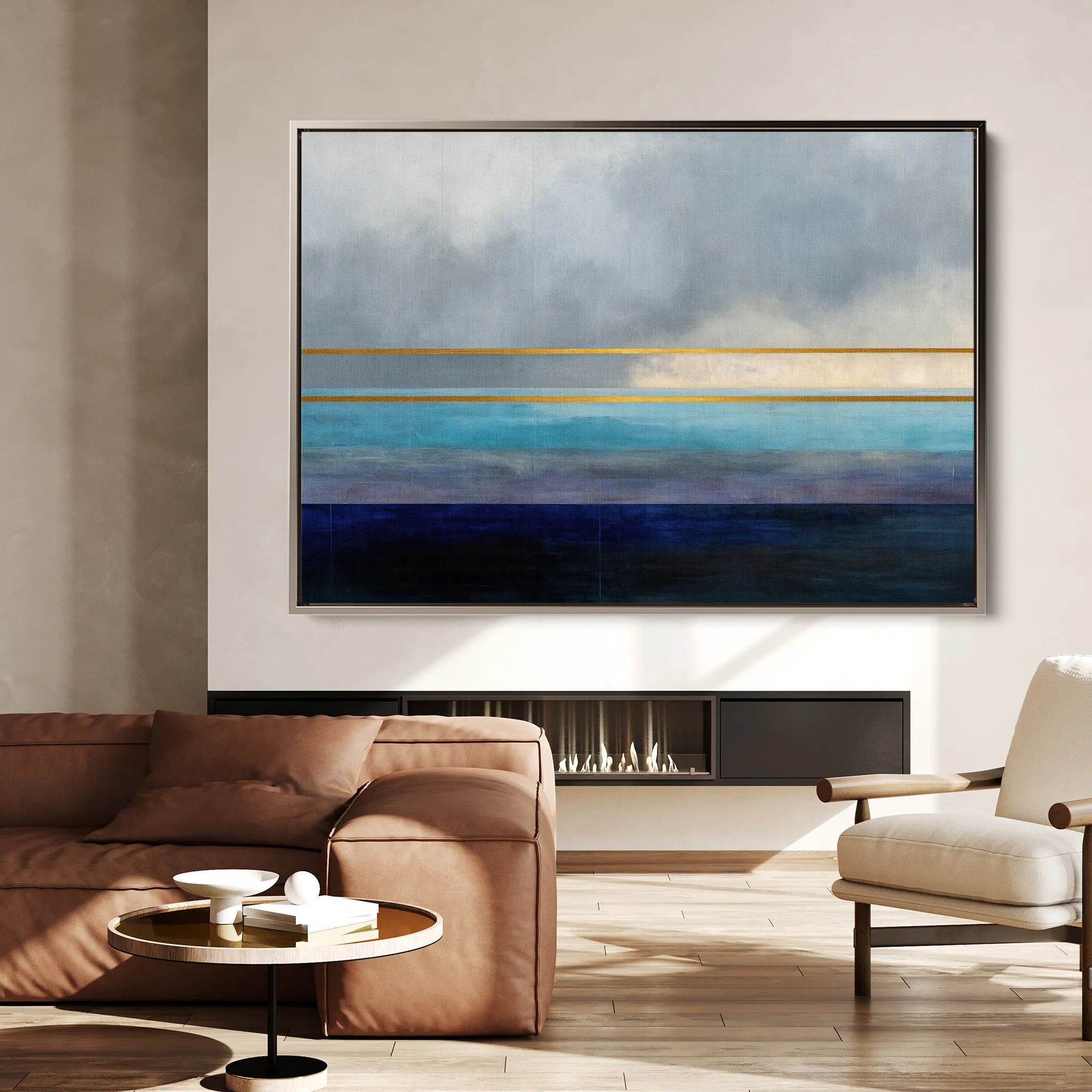 Abstract 1666 Canvas Art 60 x 40 cm / Black