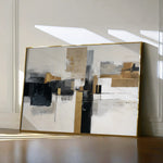 Abstract 1668 Canvas Art 60 x 40 cm / Black