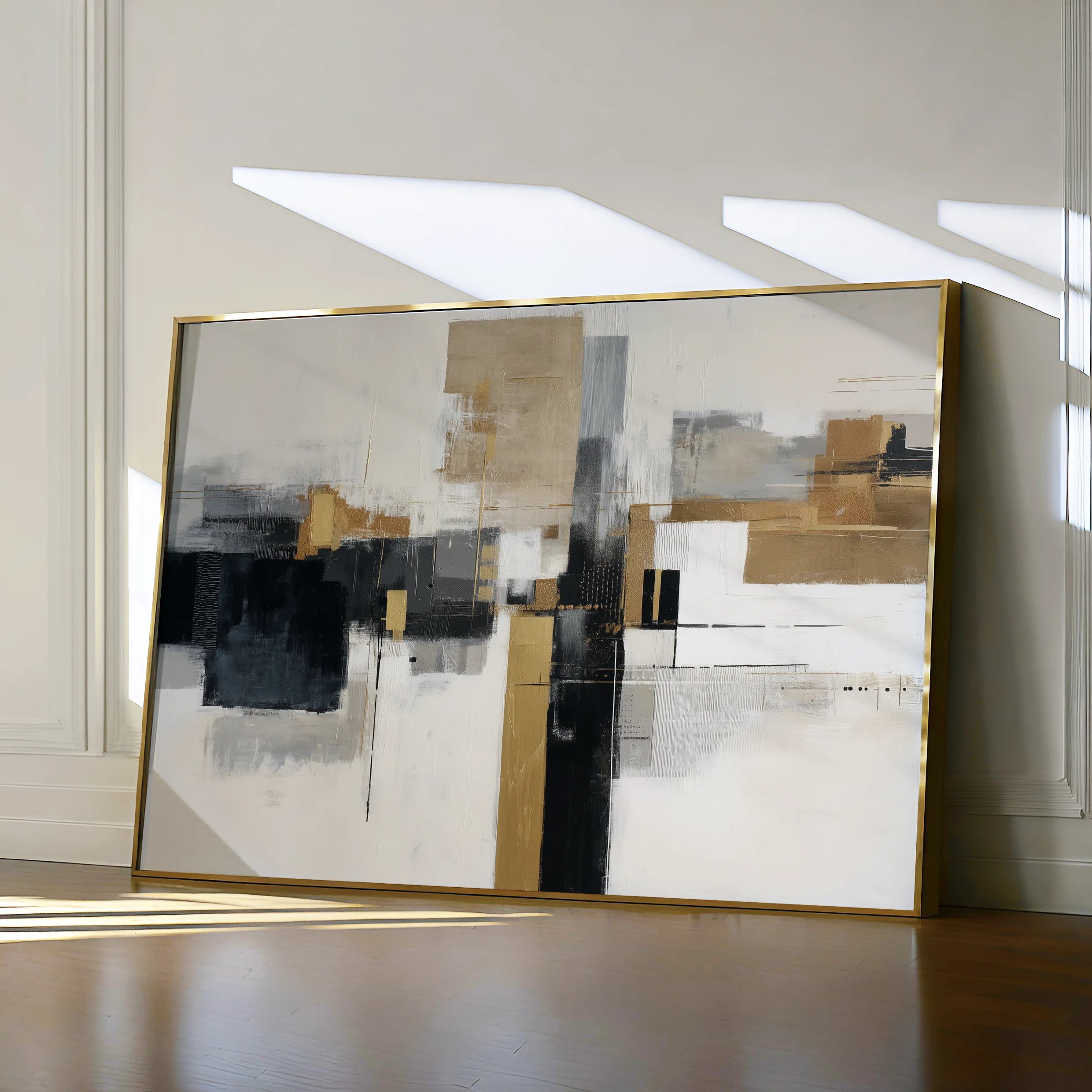 Abstract 1668 Canvas Art 60 x 40 cm / Black