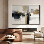 Abstract 1668 Canvas Art 60 x 40 cm / Black