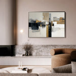 Abstract 1668 Canvas Art 60 x 40 cm / Black