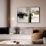 Abstract 1668 Canvas Art 60 x 40 cm / Black