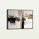 Abstract 1668 Canvas Art 60 x 40 cm / Black