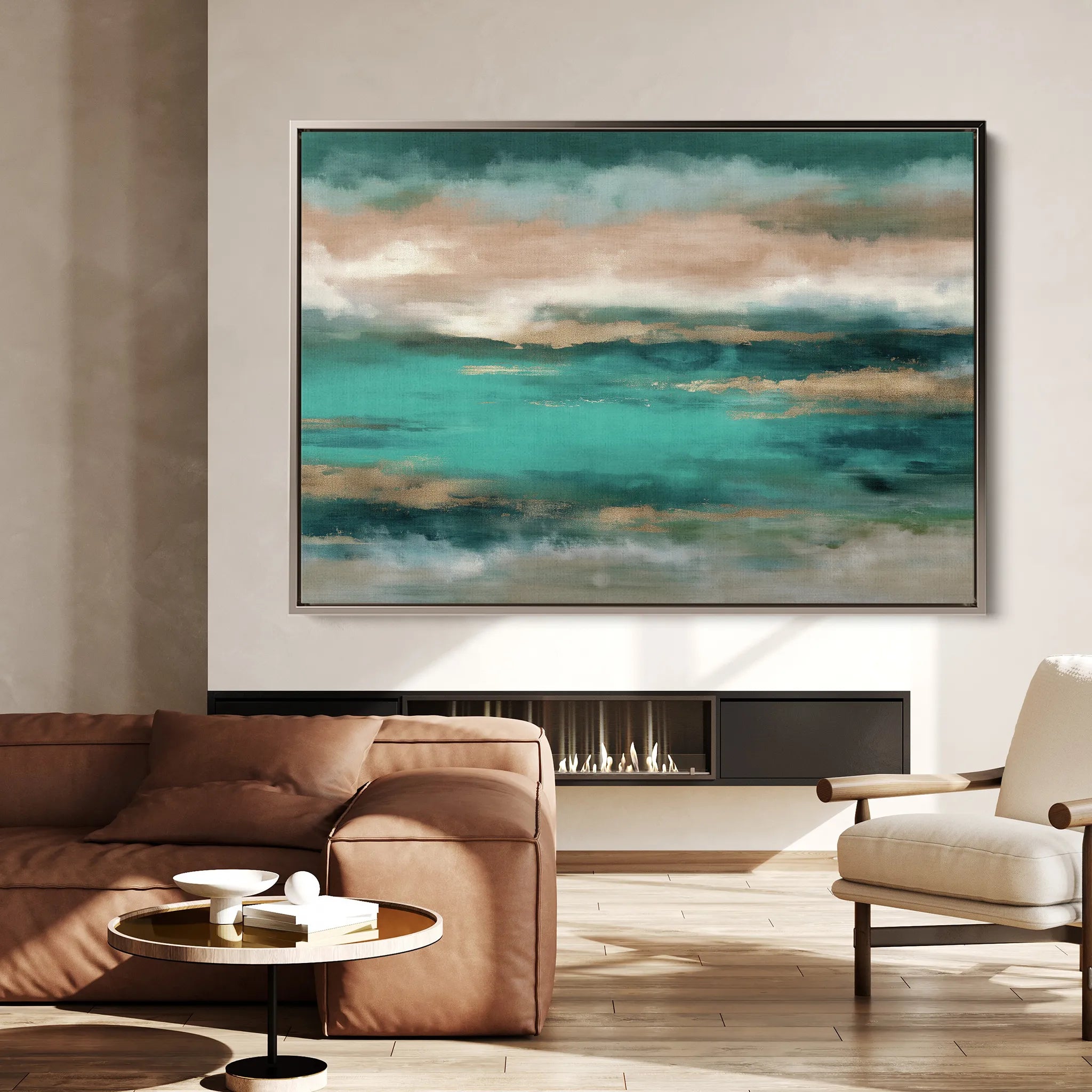 Abstract 1669 Canvas Art 60 x 40 cm / Black