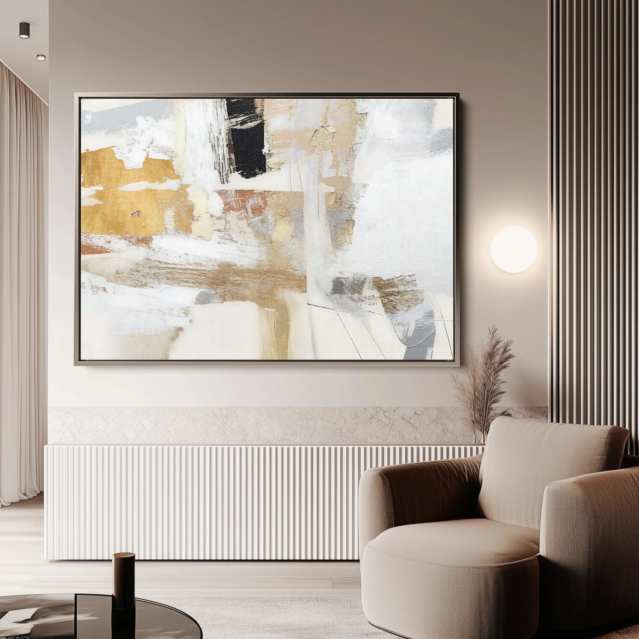 Abstract 167 Canvas Art 60 x 40 cm / Black
