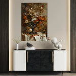 Floral 167 Canvas Art 60 x 40 cm / Black