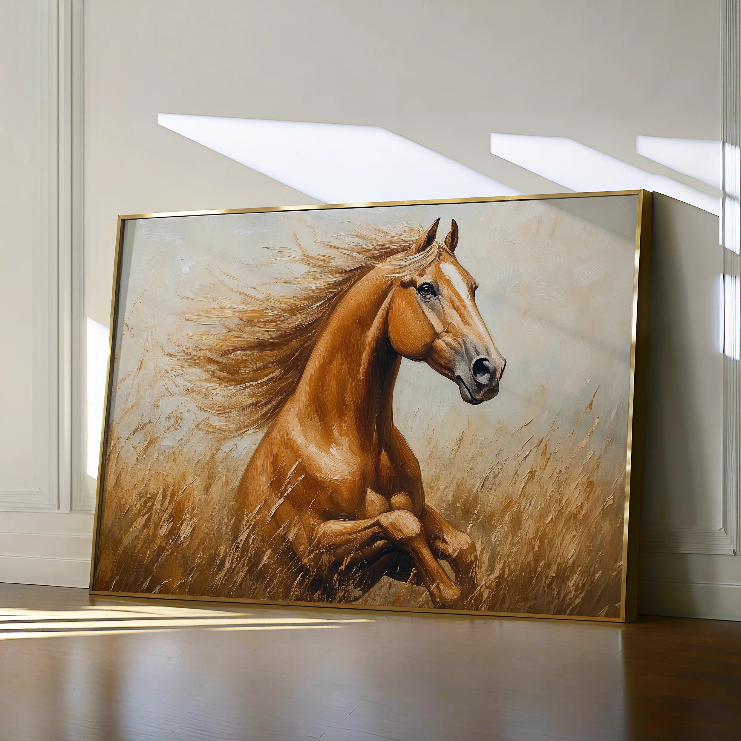 Horses 167 Canvas Art 60 x 40 cm / Black