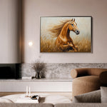 Horses 167 Canvas Art 60 x 40 cm / Black